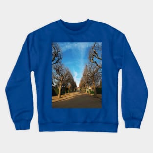 Bare trees alley Crewneck Sweatshirt